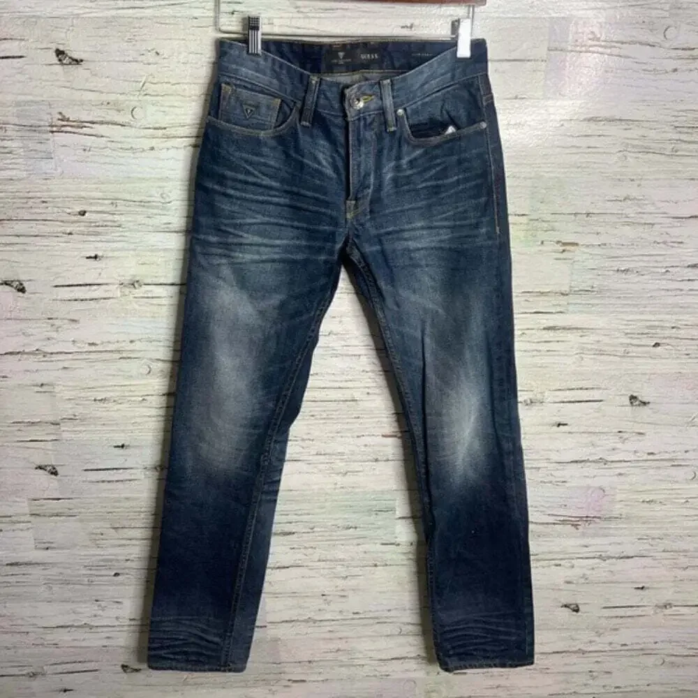 Guess Men's Slim Straight jeans Blue Denim Size size 29